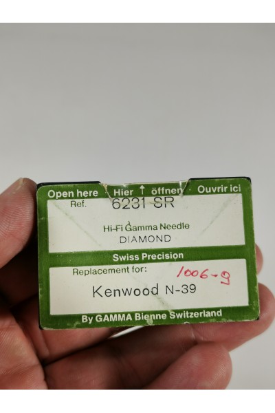 Gamma Diamond 6231 SR Swiss Precision Turntable Needle Replacement for Kenwood N-39