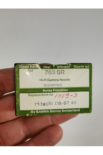 Diamond Gamma 763 SR Turntable Needle for Hitachi DS-ST 40 Swiss Precision