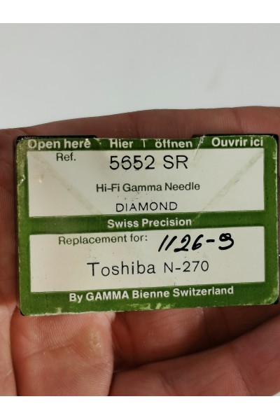 Gamma Diamond 5652 SR Turntable Needle Replacement for Toshiba N-270