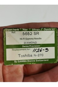Gamma Diamond 5652 SR Turntable Needle Replacement for Toshiba N-270