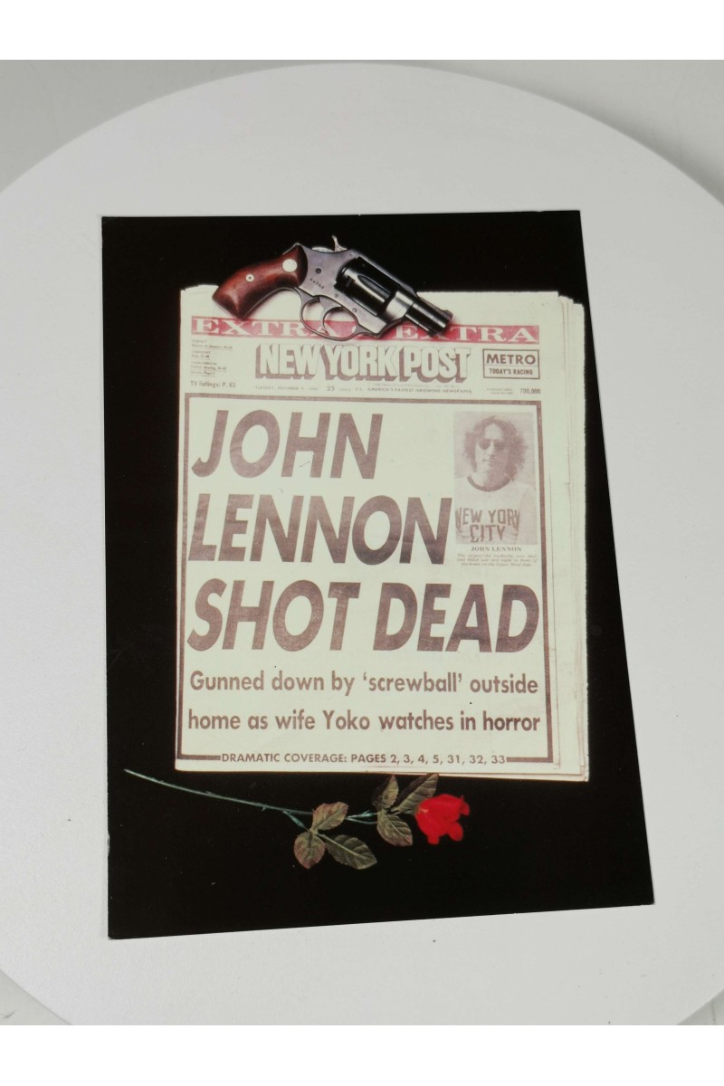 Vintage Καρτ Ποστάλ John Lennon Dies Heroes Publishing Ltd UK