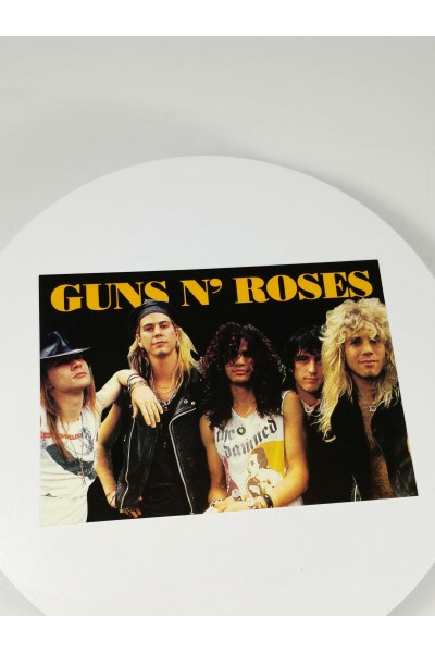 Vintage Collectible Postcard GUNS N' ROSES Heroes Publishing Ltd