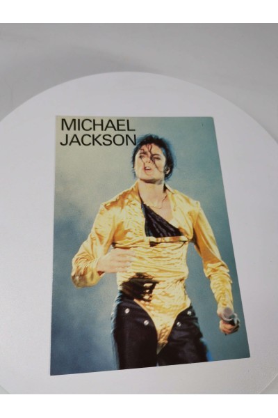 Vintage Συλλεκτική Κάρτ Ποστάλ Michael Jackson Gold Tour Outfit, Heroes Publishing