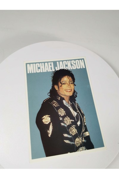 Vintage Collectible Postcard Michael Jackson Military Jacket Look Heroes Publishing