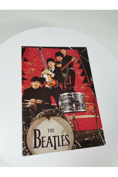 Vintage Συλλεκτική Κάρτ Ποστάλ The Beatles Red Stairs Studio Look, Heroes Publishing
