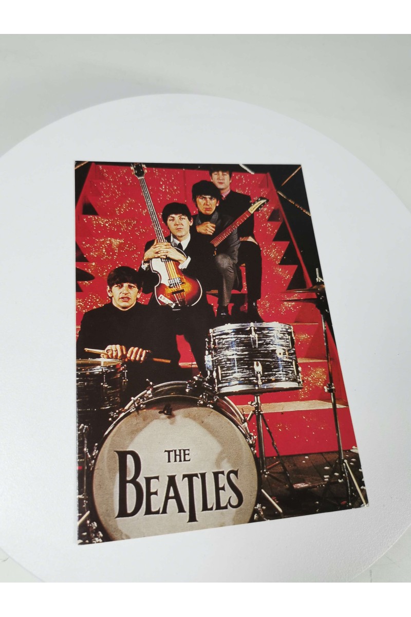 Vintage Συλλεκτική Κάρτ Ποστάλ The Beatles Red Stairs Studio Look, Heroes Publishing