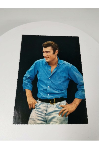 Vintage Καρτ Ποστάλ Johnny Hallyday Gérard Decaux, Γαλλική Έκδοση