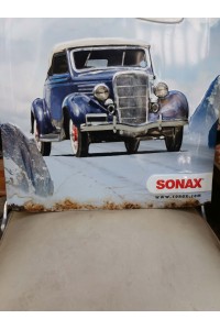 Rare SONAX Metal Advertising Sign with Classic Car