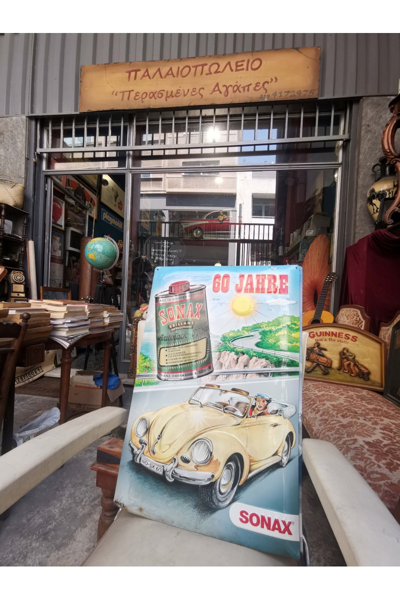 Συλλεκτική Μεταλλική Πινακίδα SONAX “60 Jahre” με VW Σκαραβαίο