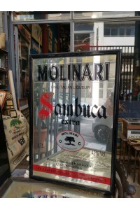 Vintage Διαφημιστικός Καθρέφτης του Ποτού Molinari Sambuca