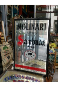 Vintage Διαφημιστικός Καθρέφτης του Ποτού Molinari Sambuca
