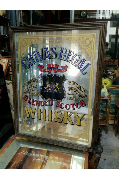Vintage Διαφημιστικός Καθρέφτης Ποτού Chivas Regal Whisky