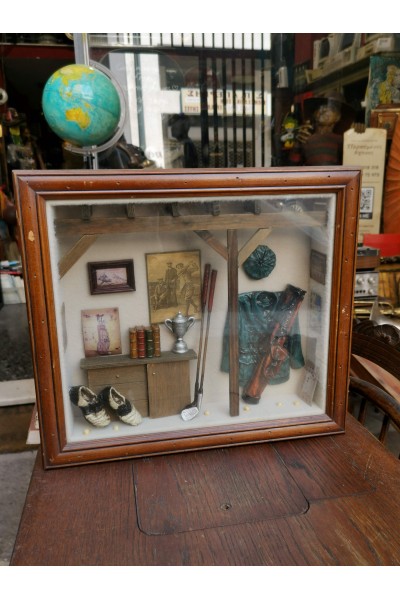 Golf Vintage Miniature Diorama Διακοσμητικό Κουτί Shadow Box