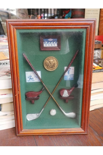 Vintage Διακοσμητική Βιτρίνα με Μινιατούρες Γκολφ