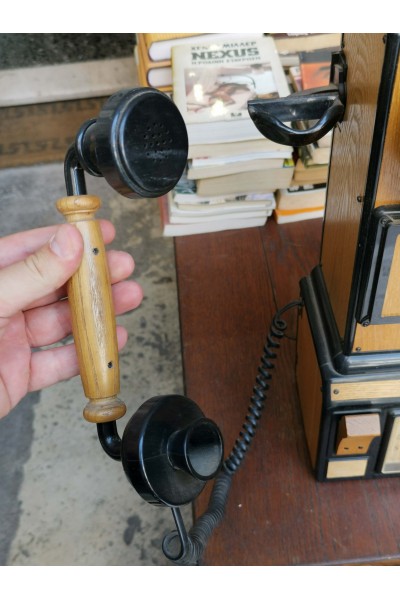 Vintage Decorative Wall Telephone with Clock
