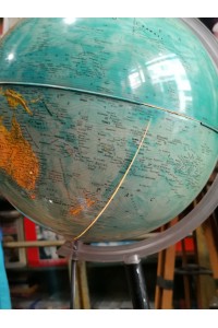 Retro Illuminated Floor Globe with Metal Tripod