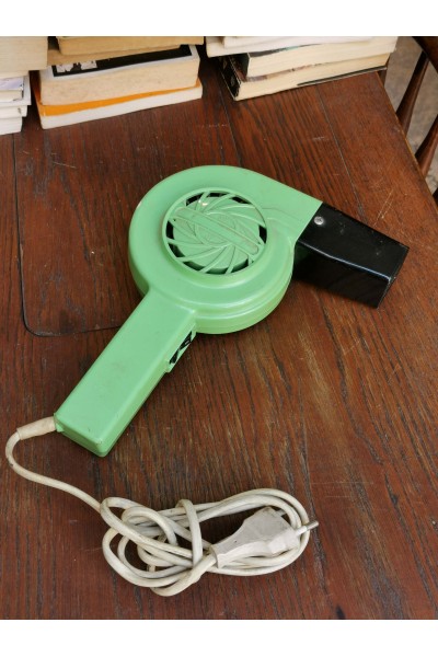 Green Retro Plastic Hair Dryer Made in Greece LYRA