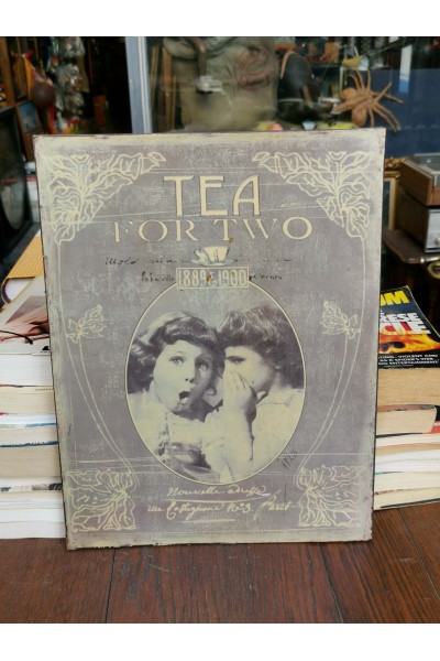 Vintage Metal Sign "Tea for Two" with Retro Design