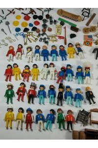 Large Pack of Old Playmobil Western Figures & Accessories