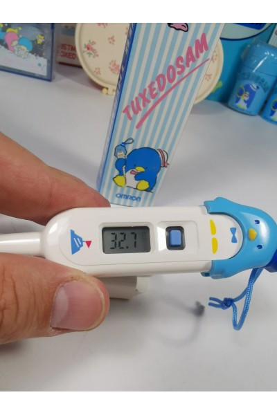Ψηφιακό Μπλέ Θερμόμετρο Tuxedo Sam της Sanrio 80s
