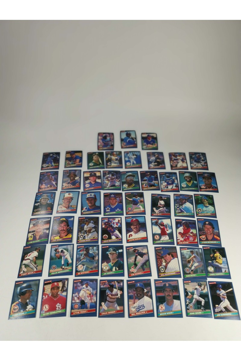 Set of 52 Donruss 1986 Baseball Trading Cards Used