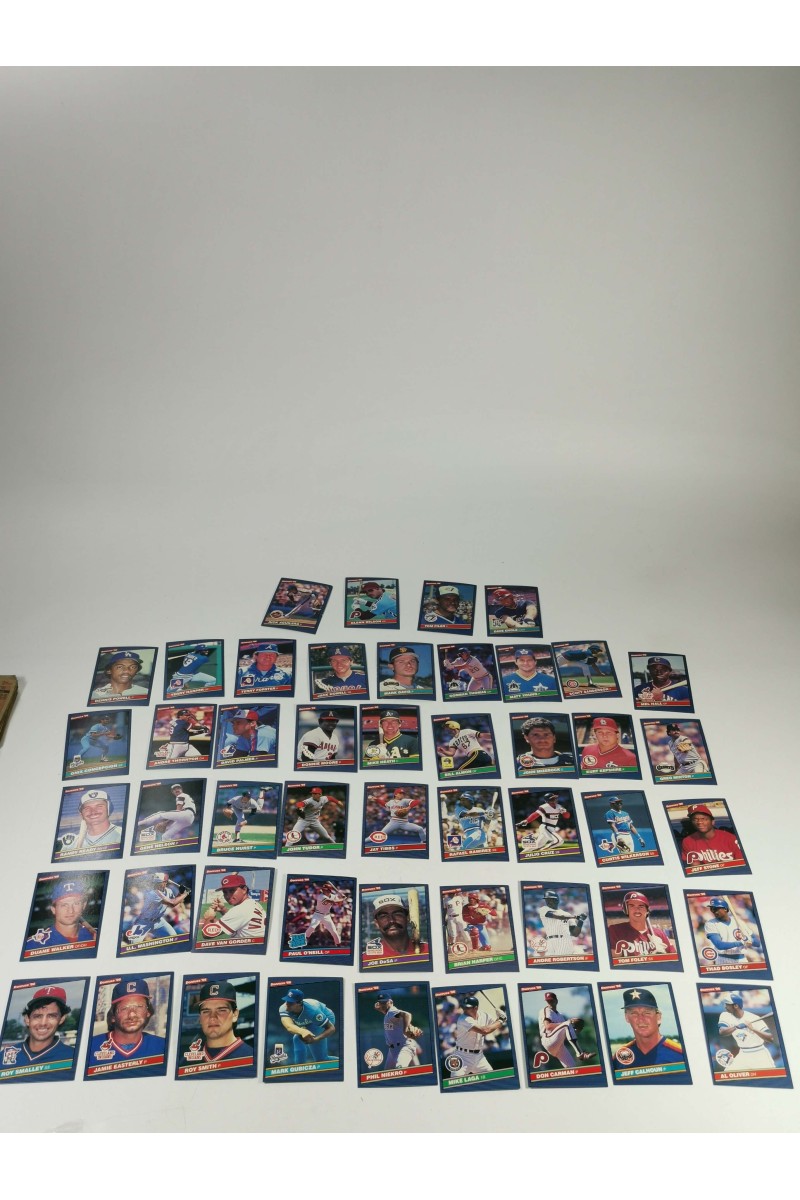 Set of 49 Donruss 1986 Baseball Trading Cards Used