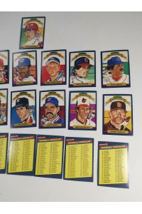 Set of 22 Donruss 1986 Baseball Trading Cards Used