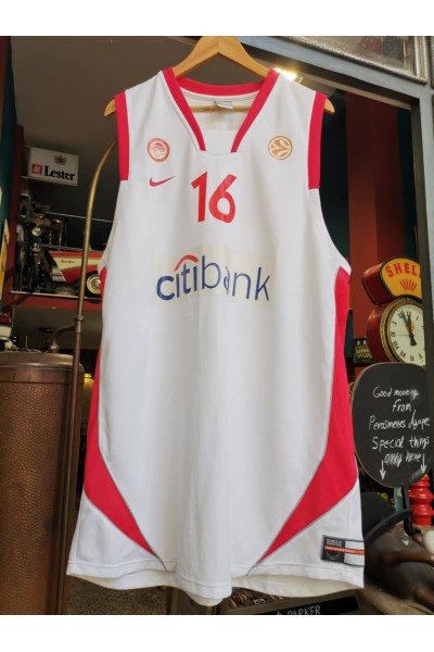 Olympiacos Euroleague Collectible Jersey Worn by Giorgos Printezis Size XXL