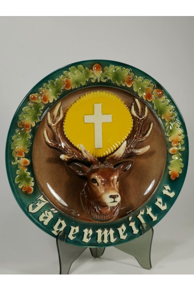 Σπάνιο Συλλεκτικό Κεραμικό Πιάτο Jägermeister Μεταχειρισμένο Herend Hungary