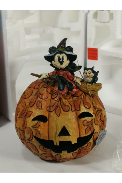 Disney Traditions Jim Shore “A Spellbinding Halloween” Minnie Mouse with Pumpkin & Figaro