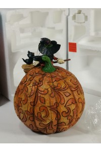 Disney Traditions Jim Shore “A Spellbinding Halloween” Minnie Mouse with Pumpkin & Figaro