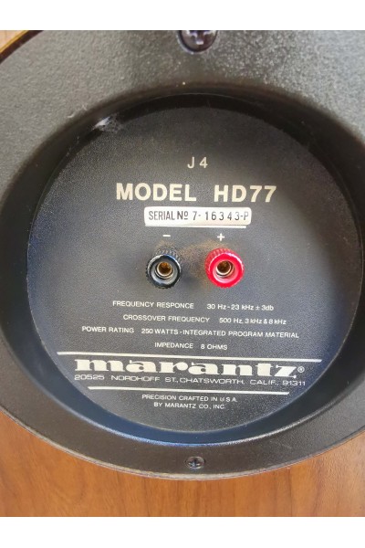 Marantz HD77 Speakers Used, with Original Covers