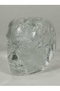 Kosta Boda Vintage Art Glass Κεφαλή Γλυπτό από Κρύσταλλο Press Papier Ice Glass, Tealight Holder