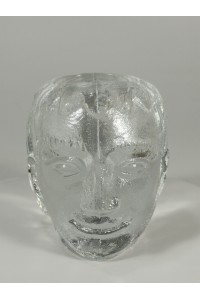 Kosta Boda Art Glass Head Sculpture Paperweight Tealight Holder Votive Candle Holder