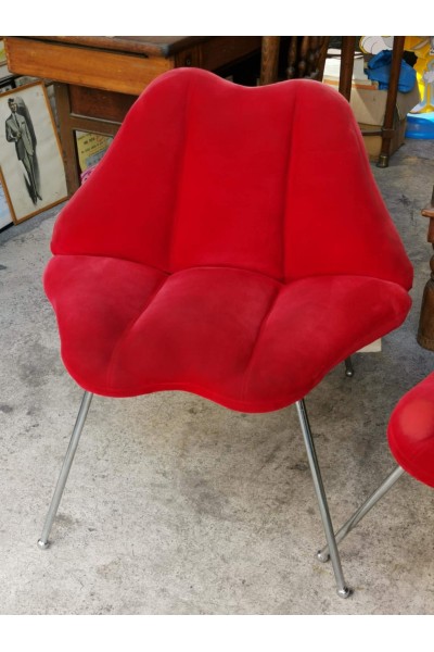 Σετ 2 “Lips Chairs” Καρέκλες Σχήμα Χειλιών Vintage Pop Art Statement