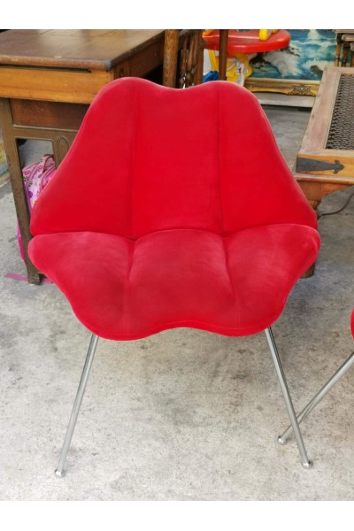 Σετ 2 “Lips Chairs” Καρέκλες Σχήμα Χειλιών Vintage Pop Art Statement