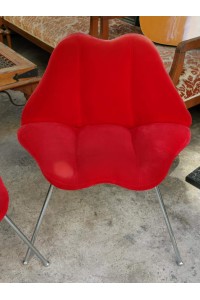 Σετ 2 “Lips Chairs” Καρέκλες Σχήμα Χειλιών Vintage Pop Art Statement