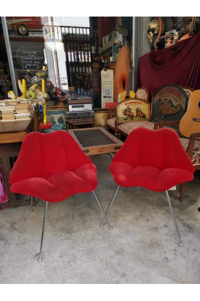 Σετ 2 “Lips Chairs” Καρέκλες Σχήμα Χειλιών Vintage Pop Art Statement