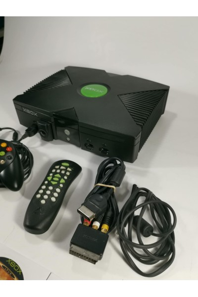 Original Xbox PAL Λειτουργική Κονσόλα με Χειριστήριο, Παιχνίδια & DVD Playback Kit
