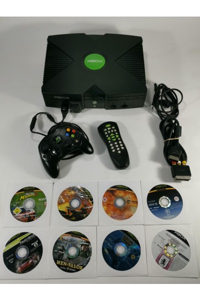 Original Xbox PAL Working Console with Controller, Games & DVD Playback Kit