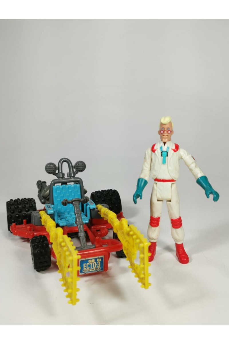 80s Collectible Lot Ghostbusters by Kenner Action Figure Egon Spengler & Vehicle Ecto-3