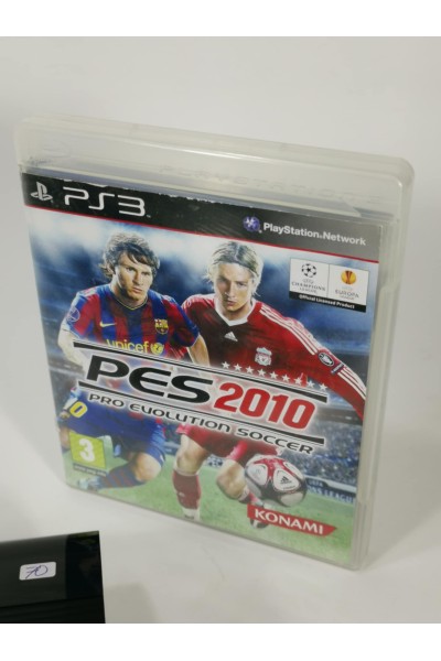 PlayStation 3 Slim με 2 Χειριστήρια + PES 2010 + Όλα τα Καλώδια (Μεταχειρισμένο)