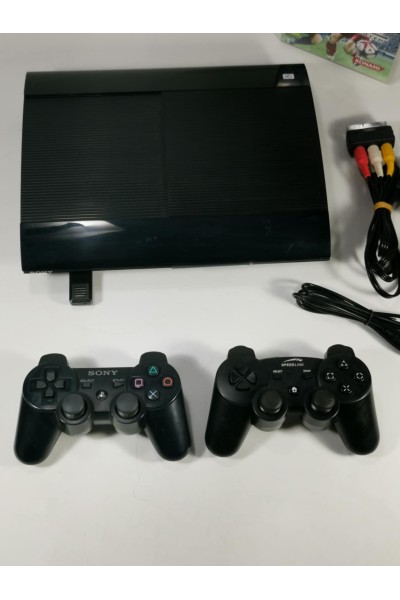 PlayStation 3 Slim με 2 Χειριστήρια + PES 2010 + Όλα τα Καλώδια (Μεταχειρισμένο)