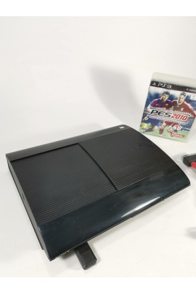 PlayStation 3 Slim με 2 Χειριστήρια + PES 2010 + Όλα τα Καλώδια (Μεταχειρισμένο)