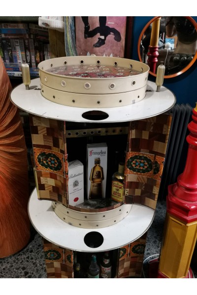 Vintage Περιστρεφόμενο Mini Bar Cabinet 70s Retro Design