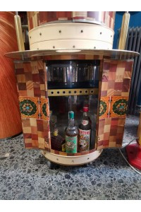 Vintage Περιστρεφόμενο Mini Bar Cabinet 70s Retro Design