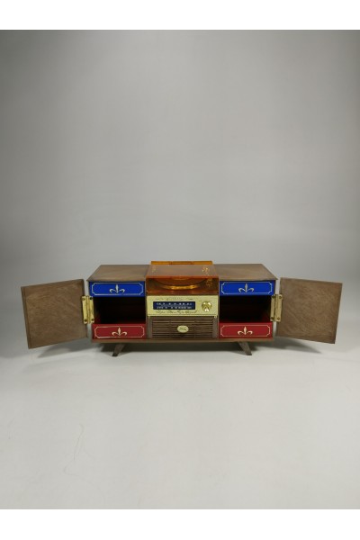 Musical Hi-Fi Stereo Record Player Turntable Jewelry Music Box Vintage Made in Hong Kong
