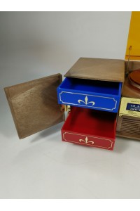 Musical Hi-Fi Stereo Record Player Turntable Jewelry Music Box Vintage Made in Hong Kong