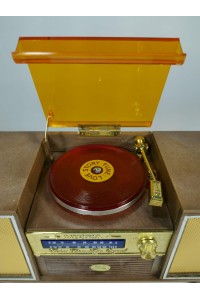 Musical Hi-Fi Stereo Record Player Turntable Jewelry Music Box Vintage Made in Hong Kong