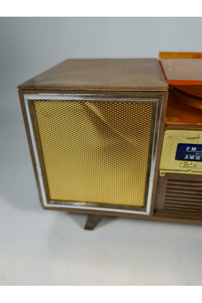 Musical Hi-Fi Stereo Record Player Turntable Jewelry Music Box Vintage Made in Hong Kong